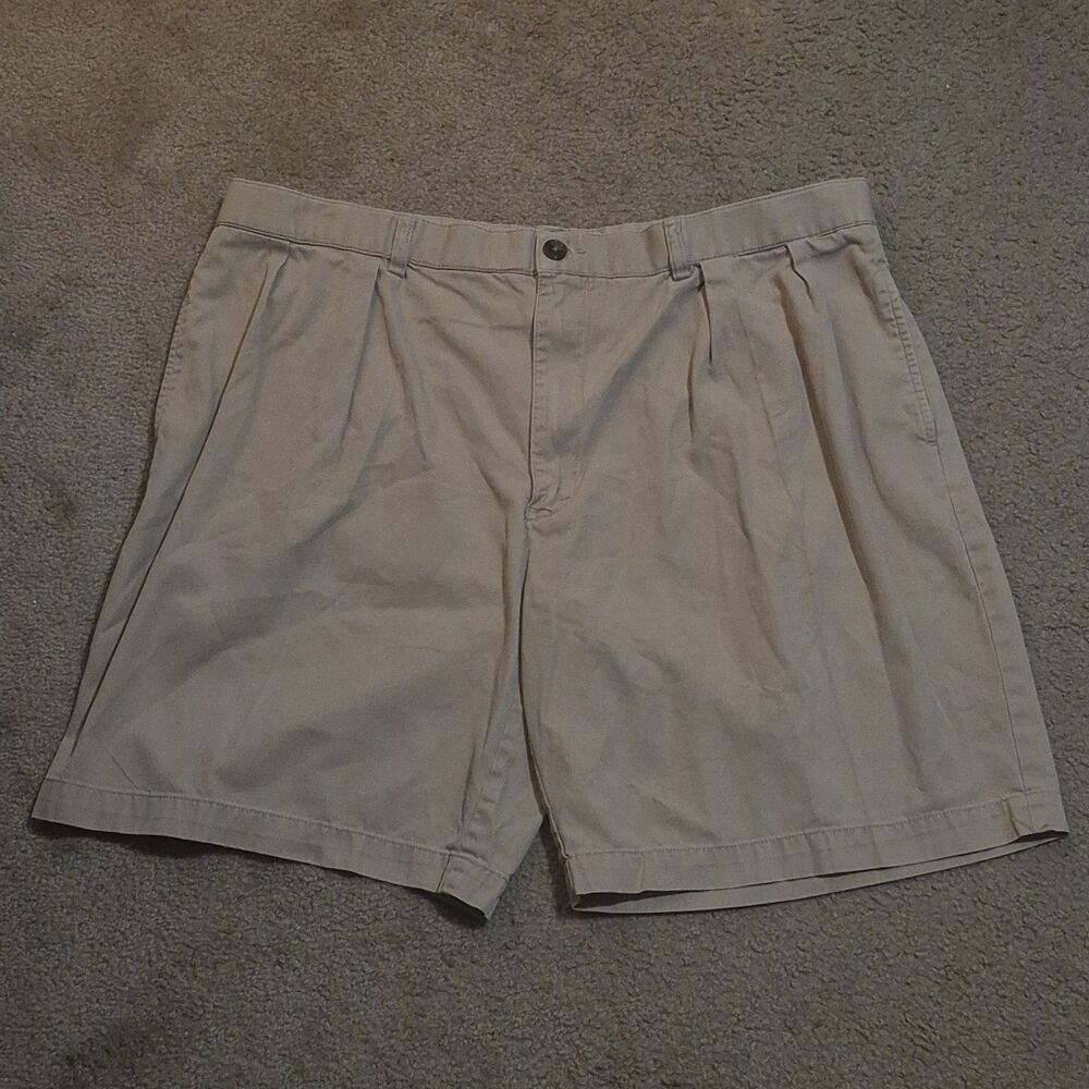 Polo Ralph Lauren Tyler Short Mens 40 Khaki Tan Pleated Cotton Chino Shorts